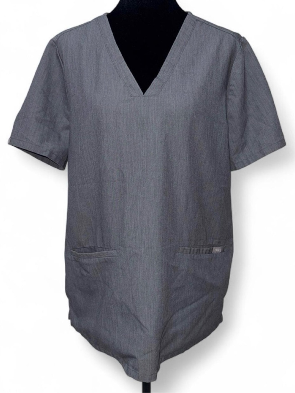 FIGS Technical Collection Gray Scrub Top Size Large